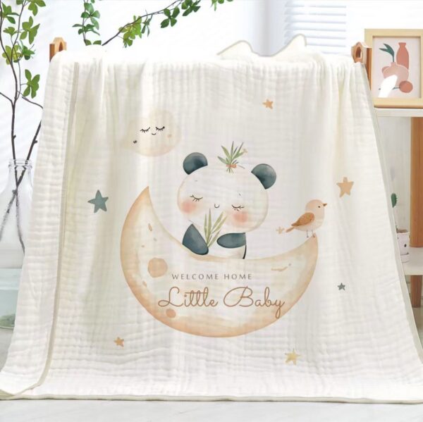 Cute Panda Printed Cotton Bath Towel