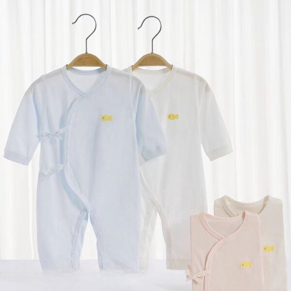 Baby Boy/Girl Cotton Fish Printed Long-sleeve Jumpsuit